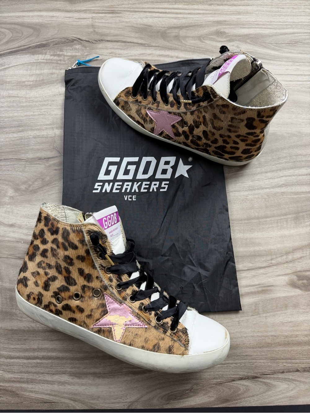 Golden Goose Francy Pony hair Leopard Size 8.5 (EU 39) Womens